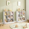 MaseiKar Kids Bookshelf, Toy Storage Cabinet, Kids Toy Organizer 8 Cubicles, Bookcase Footboard, Bookshelf for Kids, for Playroom, Bedroom, and School - 3 of 4