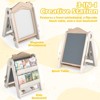 SUGIFT 3-in-1 Kids Easel with Chair, Height  Adjustable Magnetic Board, Block Table and Bookshelf - 4 of 4