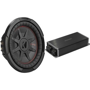 Kicker Marine KPX500.1 Powersports Amp & 10" CompRT DVC 4 Ohm. Subwoofer Audio Upgrade - 1 of 4