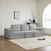 108" Corduroy Modular Convertible 3-Seater Cloud Sofa with Ergonomic Design and Spacious Cushions - 3 of 4