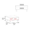 Vynxaria 10" H Low Minimalistic Square Coffee Table ¨C Elegant White Table with Open Storage Shelf - 4 of 4