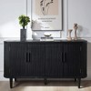 ORRD Modern 4-Door Accent Cabinet - Adjustable Shelf Sideboard for Hallway, Entryway & Living Room（Black） - 2 of 4
