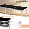 SEVOBAL Folding Table 4 Foot Portable Heavy Duty Plastic Fold-in-Half Utility Table Small Indoor Outdoor Adjustable Height, Black, 63"*64"*10.5" - 4 of 4