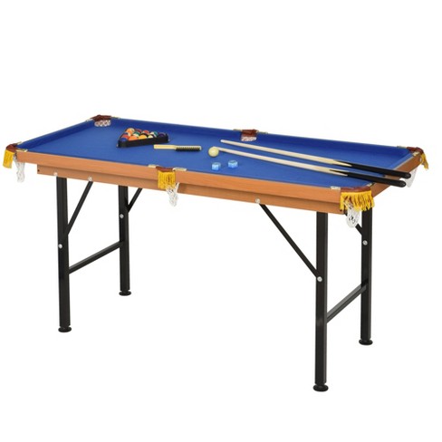 Homcom 55'' Portable Folding Billiards Table Game Pool Table For Whole  Family Number Use With Cues, Ball, Rack, Brush, Chalk : Target
