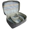LunaLulinlk Soft Shell Electronic Carrying Case with Mesh Pockets, for USBs, Gray - 2 of 4