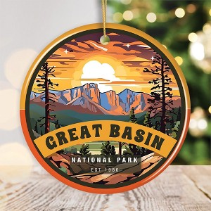 Great Basin National Park Retro Ornament, Nevada Traveler Souvenir and Gift| OrnamentallyYou - 1 of 4