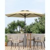 7.5FT Patio Umbrella Outdoor, Market Umbrella, Table Umbrella with Push Button Tilt and Crank, 6 Sturdy Ribs UV Protection Waterproof - 3 of 4