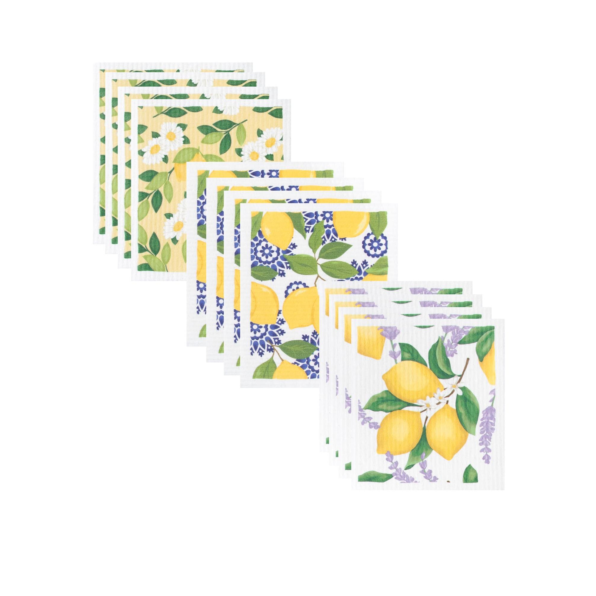 John Ritzenthaler Co. Swedish Sponge Dish Cloth Set of Twelve Lemons