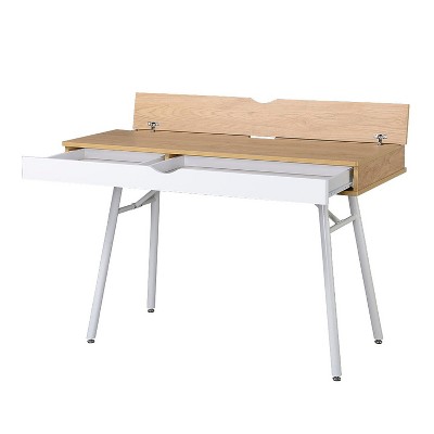NicBex 45.25 Inch Home Office Writing Desk with Drawer for Bedroom,Study Room,Office,White