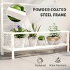 Aghana Digitals 74" White Steel Plant Stand with Trellis, Hanging Bar & Bottom Holder for - 4 of 4