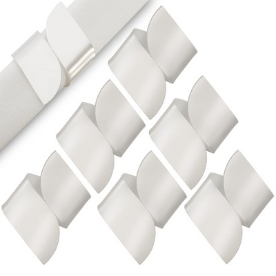 Silver Spoons Elegant Twist Napkin Rings Set of 6, Glitz Design Napkin Holders for Table Setting