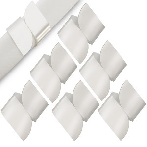 Silver Spoons Elegant Twist Napkin Rings Set of 6, Glitz Design Napkin Holders for Table Setting - 1 of 3