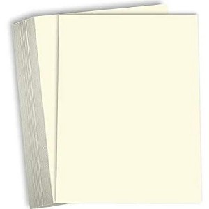 Hamilco Cream Colored Cardstock 8 x 10" Heavy Weight 100 lb Cover Card Stock for Printer - 50 Pack - 1 of 4