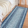 Acekool 9x12 Washable Area Rug, Modern Printed Braided Look, Non-Slip, Stain Resistant Large Brown Carpet for Bedroom, Living Room, Dining Room - 2 of 4