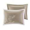 Gracie Mills Douglass 6-Peice Cotton Jaquard Comforter Set with Coral Embroidery - 4 of 4