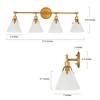 LNC Nero Modern Vanity Lights,Brushed Gray and Antique Gold/Antique Gold and Opal Glass, 2 Light/ 3 Light/4 Light - 3 of 4
