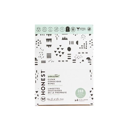 The Honest Company Plant-Based Baby Wipes made with over 99% Water - Pattern Play - 288ct