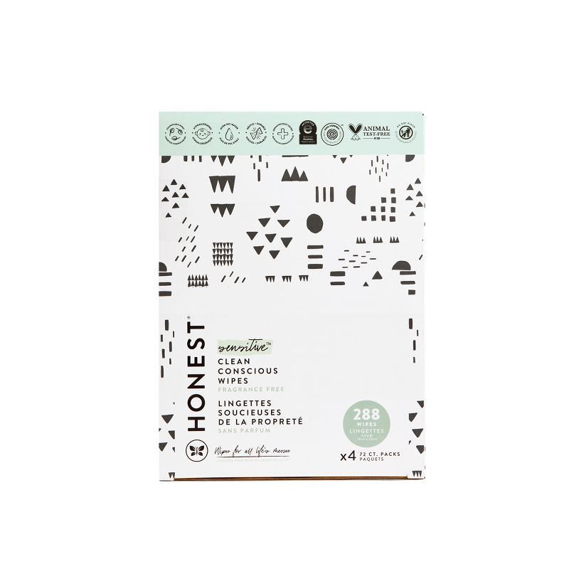The Honest Company Plant-Based Baby Wipes made with over 99% Water - Pattern Play (Select Count), 1 of 13