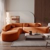 122'' Extra Large Curved Sectional Sofa, Fabric Lounge Couch with High-Density Foam Cushions for Living Room or Lounge-The Pop Home - 2 of 4
