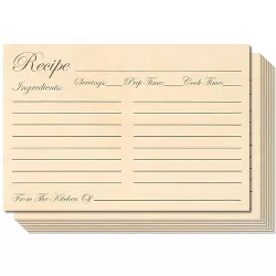 Juvale 60-Pack Kitchen Recipe Cards 4x6 inches Double Sided Modern Style Heavyweight