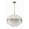 Crystorama Lighting Hayes 12 - Light Chandelier in  Aged Brass - 4 of 4
