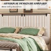AMERLIFE Farmhouse Bed Frame with 47" Tall Headboard and Sliding Barn Doors - 3 of 4