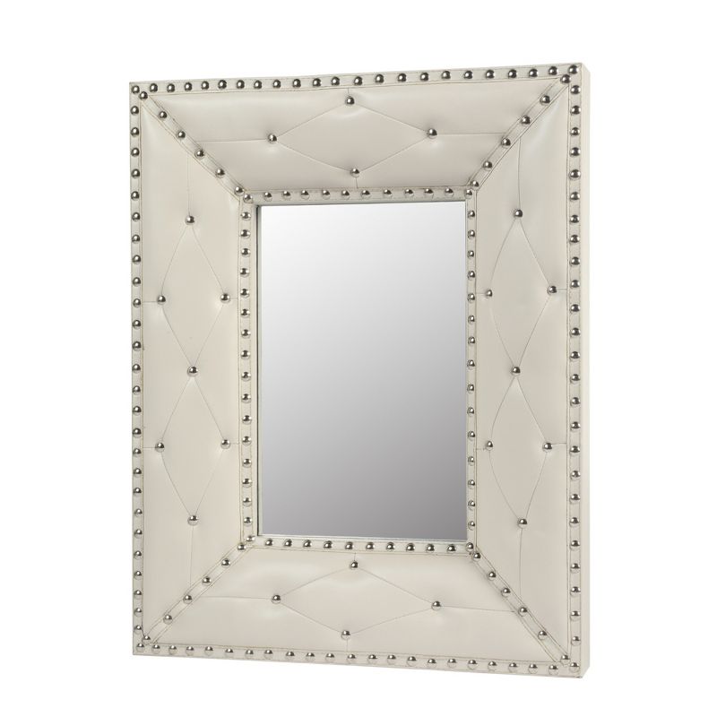 Sofie 21" x 26" Decorative Wall Mirrors With Rectangle PU Covered MDF Framed Mirror-The Pop Home, 5 of 9