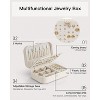 Travel Jewelry Case, PU Leather Small Mini Jewelry Box for Rings, Necklaces, Bracelet - 4 of 4