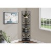 Monarch Specialties Bookshelf Bookcase Etagere Corner 4 Tier 62InchH Office Bedroom Metal Laminate Black Contemporary Modern - 2 of 4