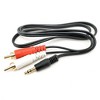 SatelliteSale Auxiliary 3.5mm Audio Jack to 2 RCA Digital Stereo Composite Aux Cable Universal Wire PVC Black Cord - 4 of 4