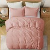 Peace Nest Linen Cotton Blend Duvet Cover Set, Durable, Breathable & Moisture-Wicking, 3 Piece Bedding Set with Pillow Shams - 2 of 4