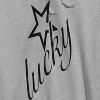 Rerun Island Men's Lucky Stars Black Long Sleeve Graphic Cotton Sweatshirt Hoodie - 2 of 4