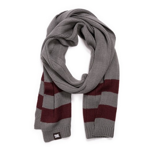 Closed Wool Ribbed Knit Scarf in Grey Mens Accessories Scarves and mufflers for Men Grey 