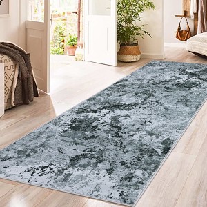 Area Rug Machine Washable Boho Carpet Non Slip Abstract Vintage Indoor - 1 of 4