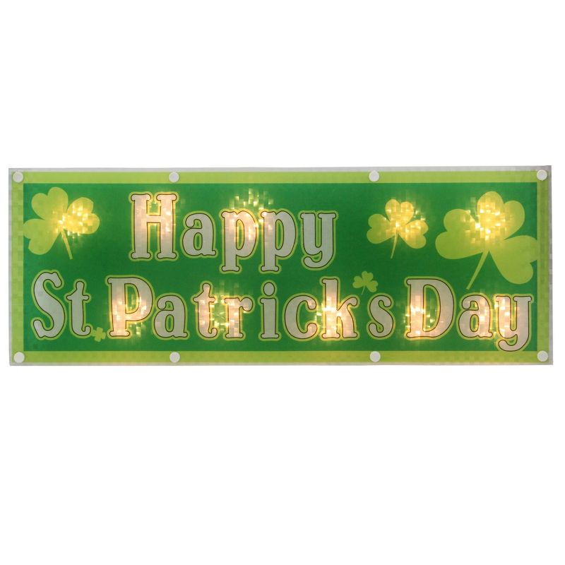 Northlight 17" Lighted Holographic Happy St.Patrick's Day Window Silhouette Decoration, 3 of 6