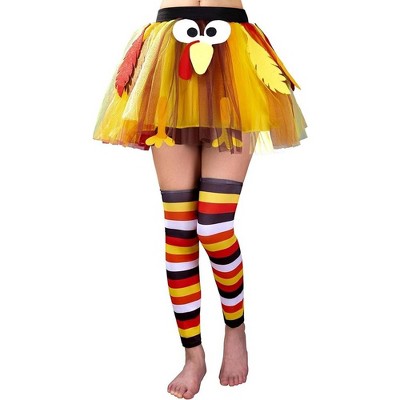JOYFY Thanksgiving Day Costume Turkey Tutu Skirt and Socks Set for ThanksGiving Day