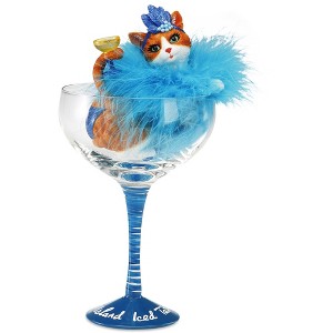 Pavilion Gift Company - Long Island Iced Tabby - 9.25" Orange Tabby in Glass - Decorative Objects - 1 of 3