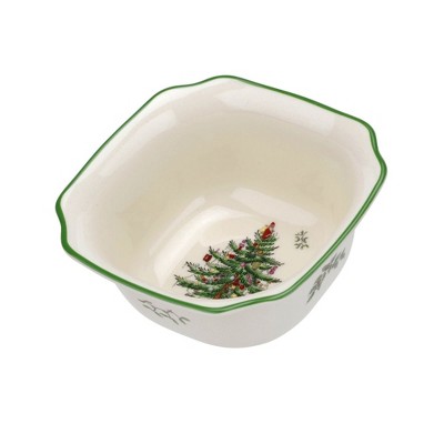 Spode Christmas Tree 5.5 Inch Square Bowl - 5.5 Inch