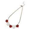 SOHI Women's Berry Red Party Stone Statement Necklace - 2 of 4