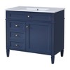 JUJABU 36'' Modern Bathroom Vanity with Sink, Dual-Drawer Storage Cabinet & Tip-Out Drawer - 2 of 4
