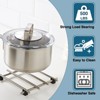 Itopfox 4Pcs Stainless Steel Trivet for Hot Dishes, Lightweight Metal Trivets for Hot Pots & Pans, Heat Resistant Mats for Countertop Cooling Cooking - 4 of 4