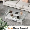 VYNXARIA Rectangle Coffee Table with Tempered Glass top and Golden Metal Legs, Modern Table for Living Room - 3 of 4