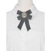 INSPIRE CHIC Women's Ribbon Brooch Elegant Bowtie Rhinestone Bow Ties for Uniform Dress - 4 of 4