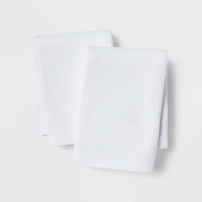 Standard Solid Cosy Jersey Pillowcase Set White - Threshold™