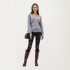 Anna-Kaci Women’s Ribbed Knit Wrap Front Top with Textured Fabric, Long Sleeves and a V-Neckline - 3 of 4