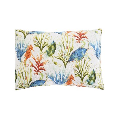 Blue Twin Cotton Nautical Reversible Kids Quilt Set