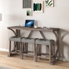 4-Piece Bar Height Dining Set with Power Outlet and Ergonomic Stools - 3 of 4