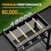 SKONYON 4-Burner Gas Grill 60000 BTU Propane Griddle with Side Board - 3 of 4