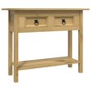 vidaXL Console Table Mexican Pine Corona Range 36.6"x13.6"x28.7" - 2 of 4