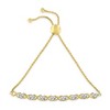Haus of Brilliance 10K Yellow Gold over Silver 1/10 Cttw Diamond Heart and X-Link Bolo Bracelet - 2 of 4